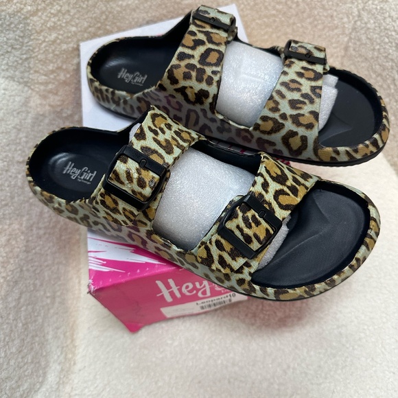 Hey Girl by Corkys - Waterslide Slip On Sandals Leopard Size 10‎ NIBWT - Picture 2 of 6